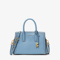 Michael Kors Laila Small Studded Leather Satchel- CHAMBRAY