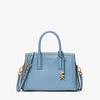 Michael Kors Laila Small Studded Leather Satchel- CHAMBRAY