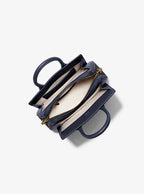 Michael Kors Laila Small Studded Leather Satchel- DRESS BLUES