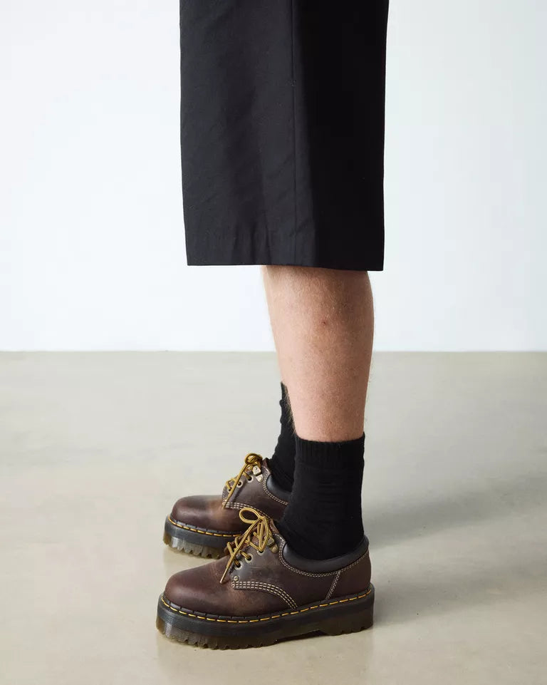 Dr. Martens 8053 Arc Crazy Horse Leather Platform Casual Shoes  -  Dark Brown — Crazy Horse