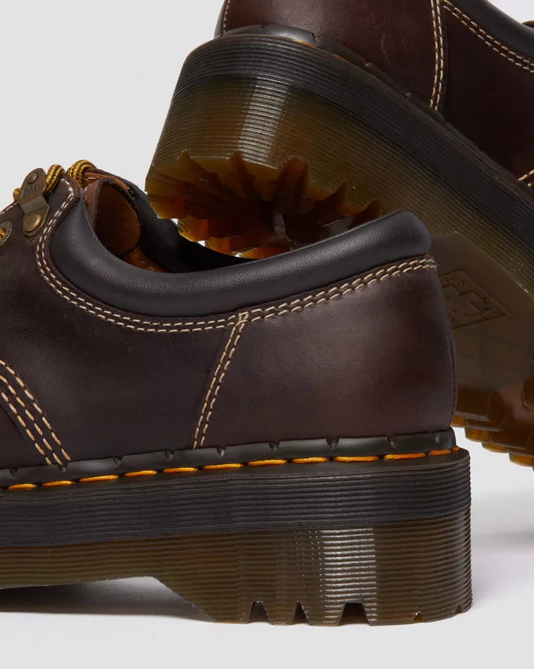 Dr. Martens 8053 Arc Crazy Horse Leather Platform Casual Shoes  -  Dark Brown — Crazy Horse