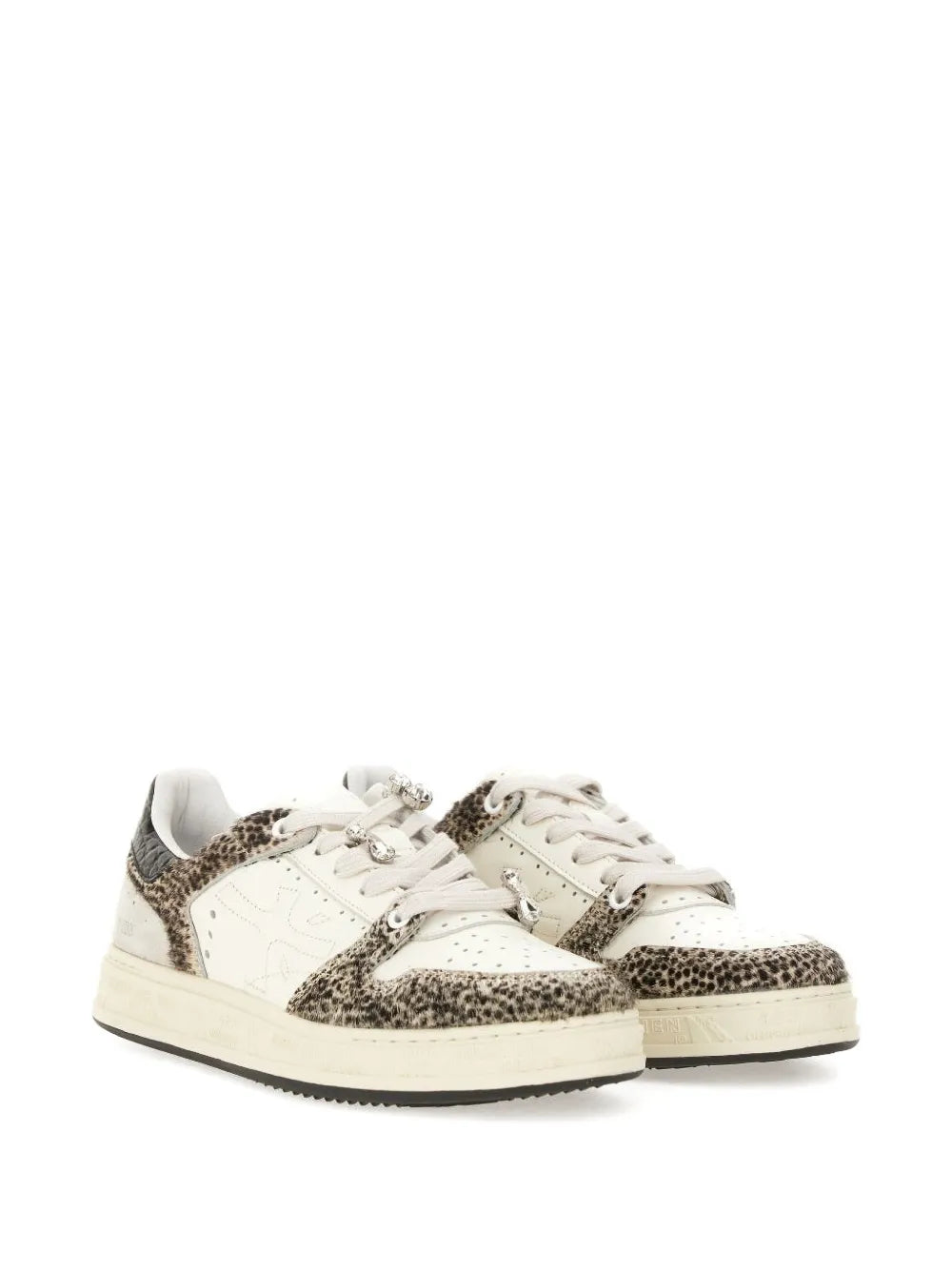 Premiata Quinnd 7655 Animal-print Embellished Sneakers