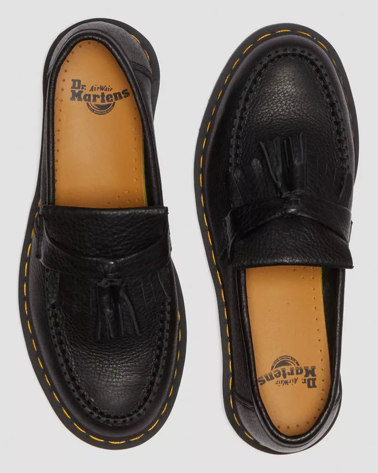 Dr. Martens Adrian Yellow Stich Ambassador Leather Loafers  -  Black — Ambassador