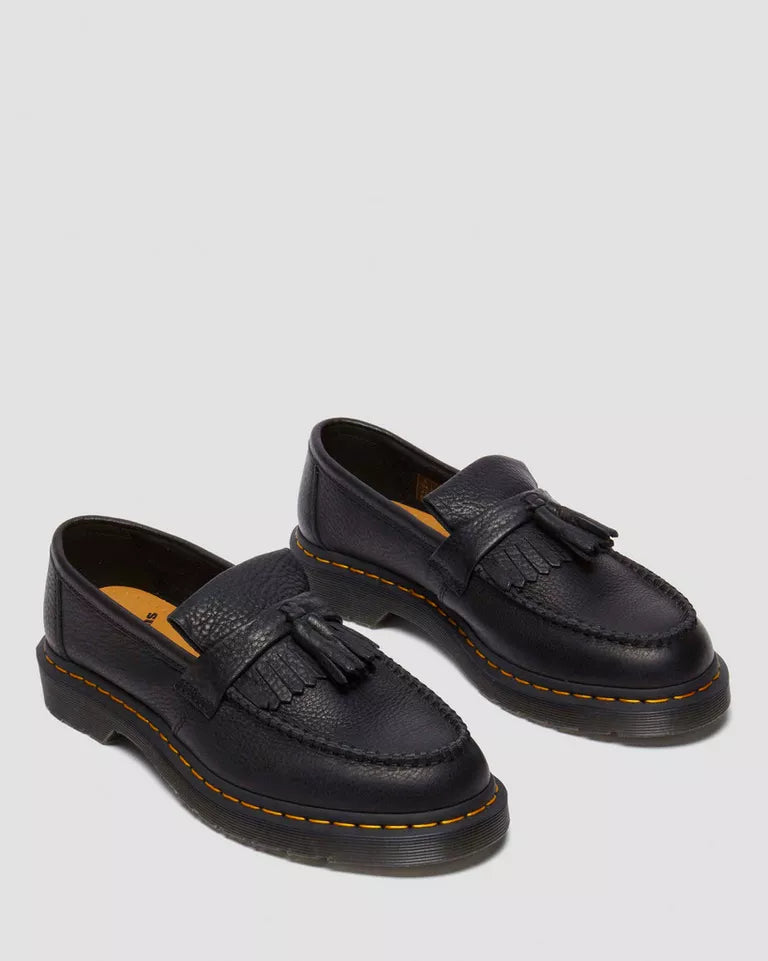 Dr. Martens Adrian Yellow Stich Ambassador Leather Loafers  -  Black — Ambassador