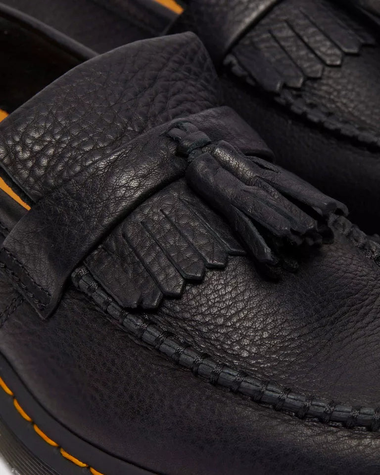 Dr. Martens Adrian Yellow Stich Ambassador Leather Loafers  -  Black — Ambassador