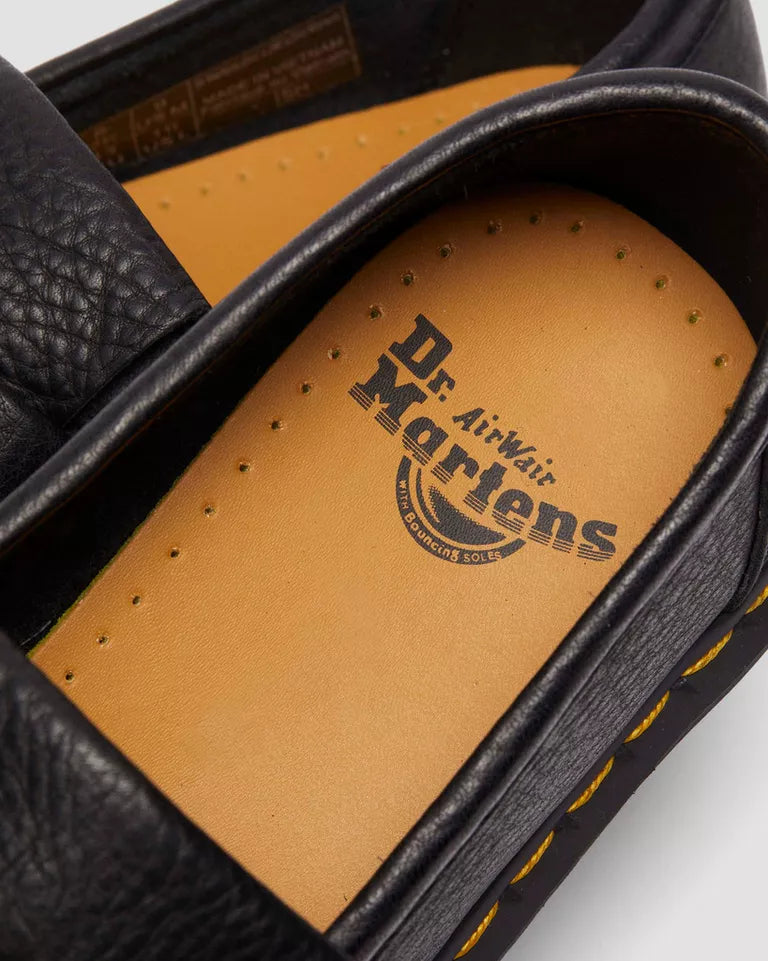 Dr. Martens Adrian Yellow Stich Ambassador Leather Loafers  -  Black — Ambassador
