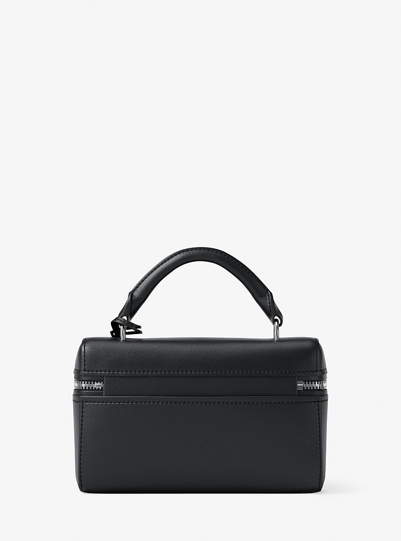 Michael Kors Jana Extra-Small Leather Crossbody Bag- BLACK