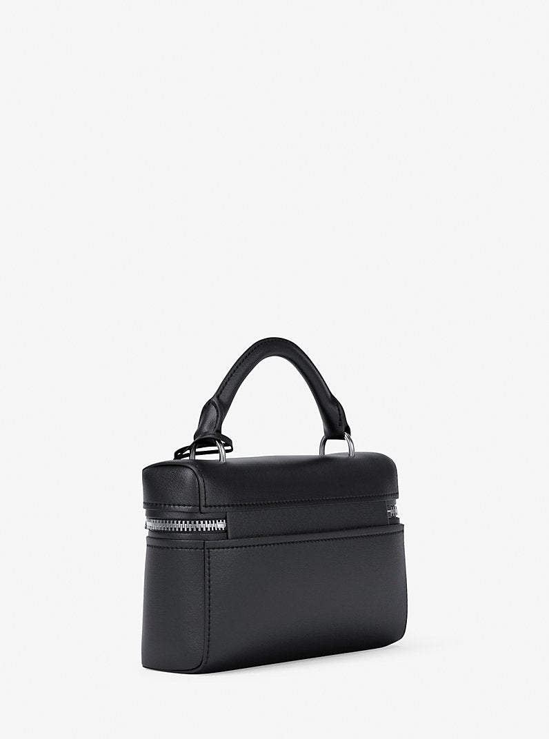 Michael Kors Jana Extra-Small Leather Crossbody Bag- BLACK