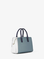 Michael Kors Laila Extra-Small Color-Block Leather Crossbody Bag-CHAMBRAY MULTI