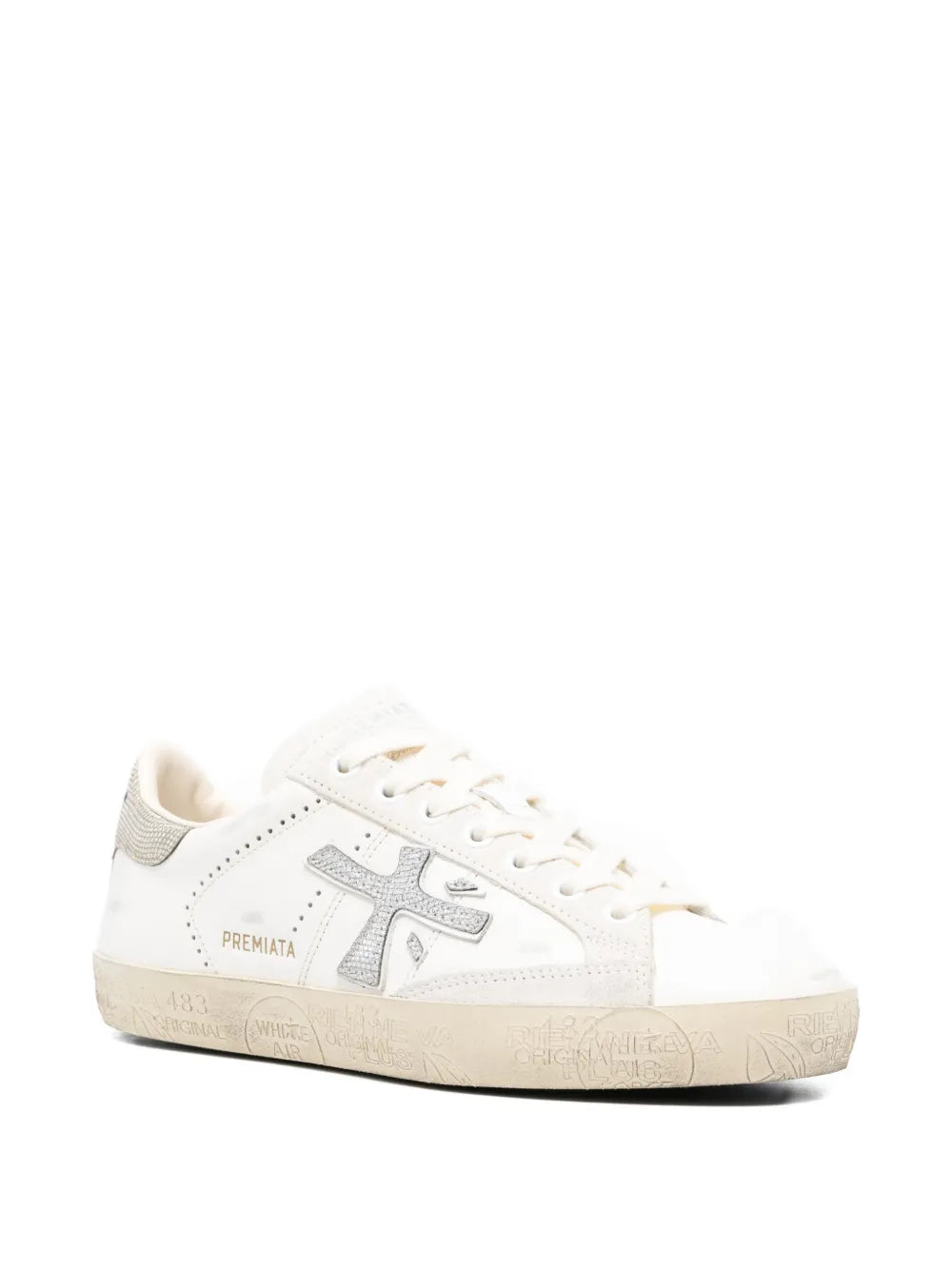 Premiata Stevend Glitter-Appliqué Sneakers
