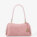 Michael Kors Cecily Medium Suede Shoulder Bag-POWDER BLUSH