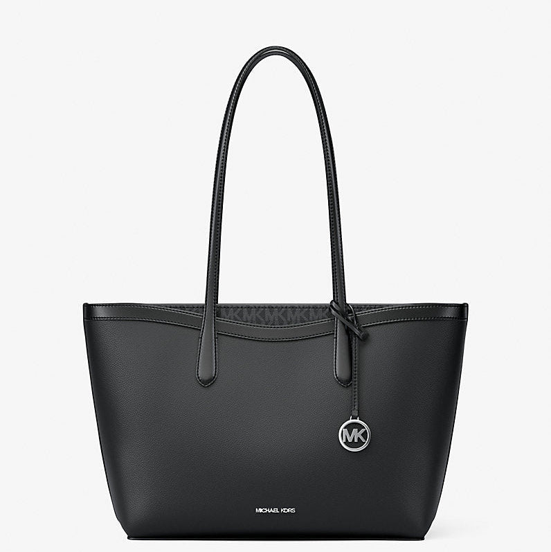 Michael Kors Arden Large Pebbled Leather Tote Bag-BLACK