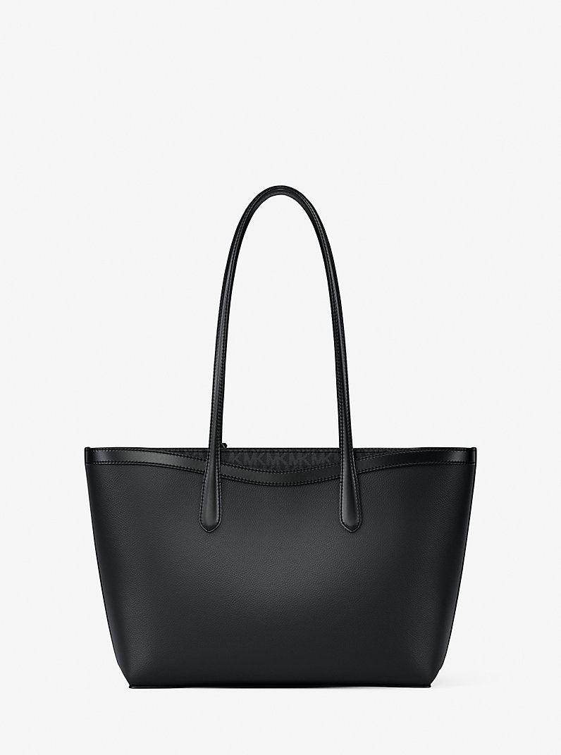 Michael Kors Arden Large Pebbled Leather Tote Bag-BLACK