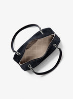 Michael Kors Cecily Medium Suede Shoulder Bag-NAVY