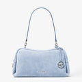 Michael Kors Cecily Medium Suede Shoulder Bag-PALE OCEAN