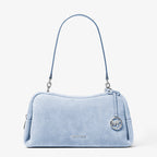 Michael Kors Cecily Medium Suede Shoulder Bag-PALE OCEAN