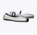 TORY BURCH RUNWAY BALLET   -  Silver / Perfect Black