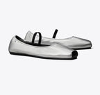 TORY BURCH RUNWAY BALLET   -  Silver / Perfect Black