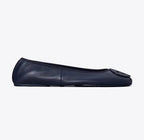 TORY BURCH REVA TRAVEL BALLET  -  NEW NAVY