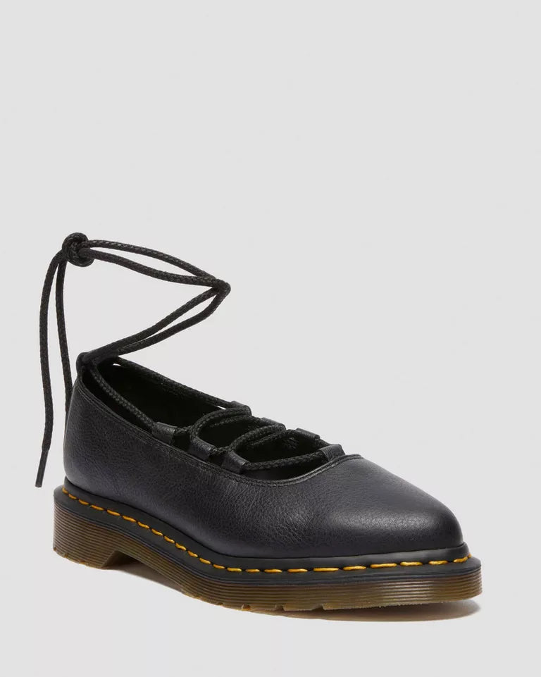 Dr. Martens Elphie II Virginia leather ballet flats  -  Black — Virginia