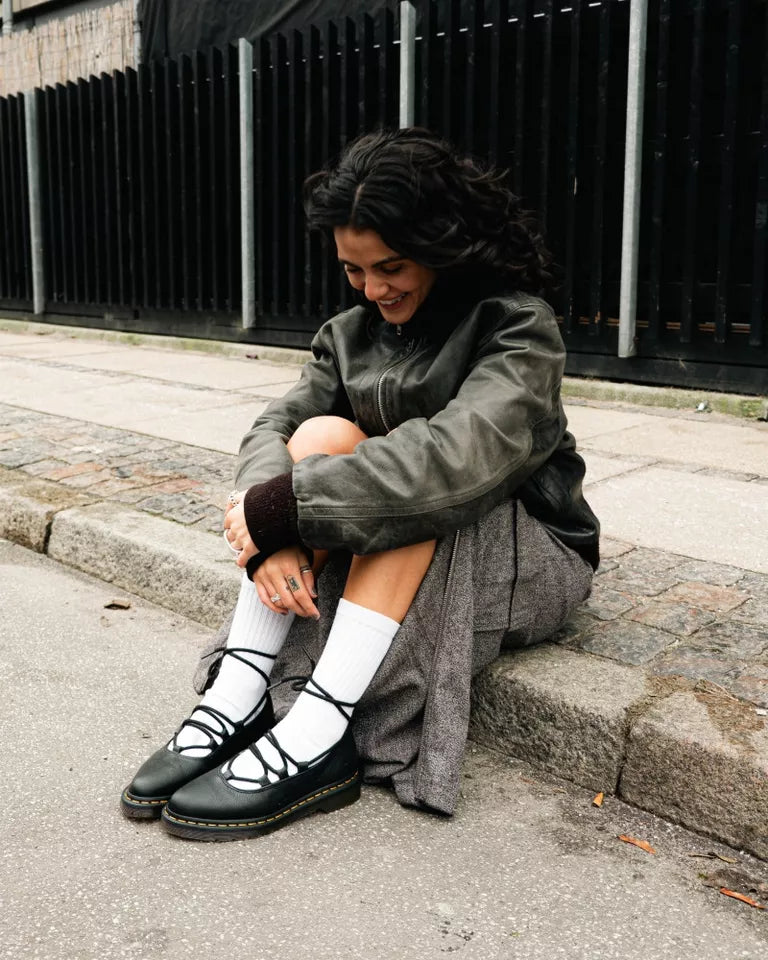 Dr. Martens Elphie II Virginia leather ballet flats  -  Black — Virginia