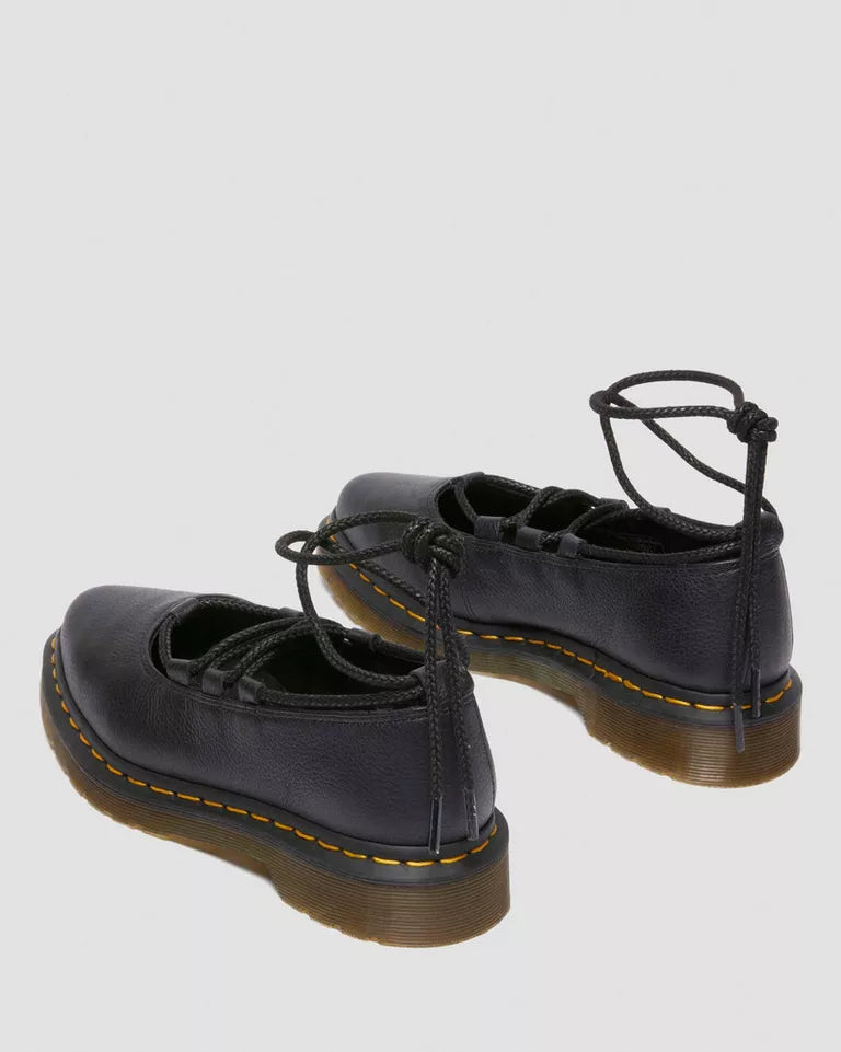 Dr. Martens Elphie II Virginia leather ballet flats  -  Black — Virginia
