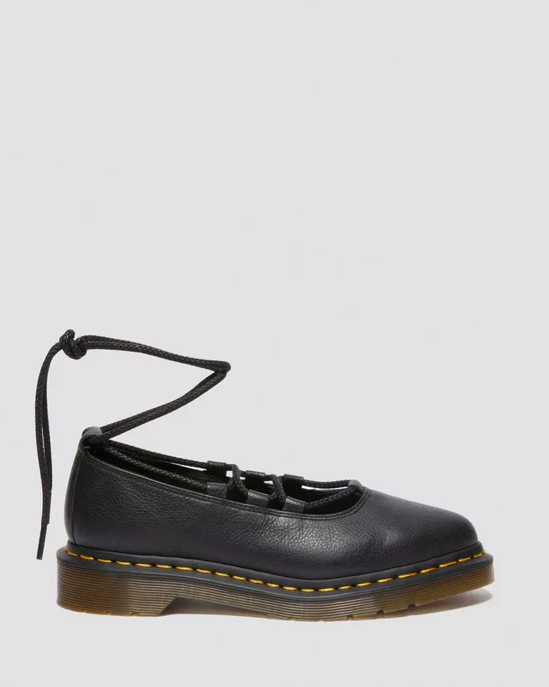 Dr. Martens Elphie II Virginia leather ballet flats  -  Black — Virginia