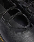 Dr. Martens Elphie II Virginia leather ballet flats  -  Black — Virginia