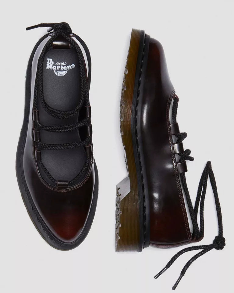 Dr. Martens Elphie II leather ballet flats  -  Cherry Red — Arcadia