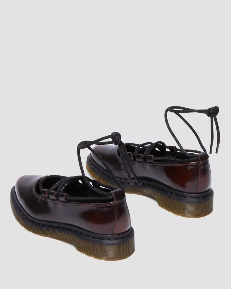 Dr. Martens Elphie II leather ballet flats  -  Cherry Red — Arcadia