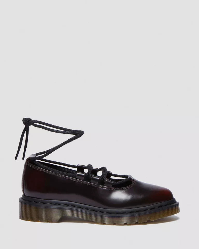 Dr. Martens Elphie II leather ballet flats  -  Cherry Red — Arcadia