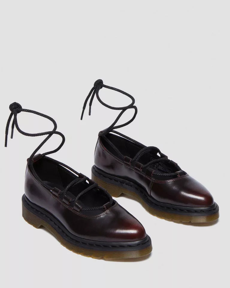 Dr. Martens Elphie II leather ballet flats  -  Cherry Red — Arcadia