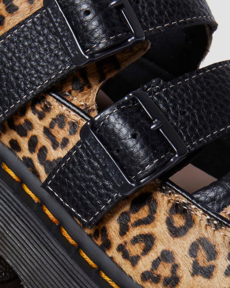 Dr. Martens Buzz leopard Mary Jane shoes  -  Light Tan