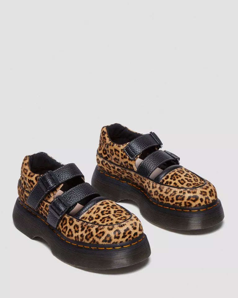 Dr. Martens Buzz leopard Mary Jane shoes  -  Light Tan