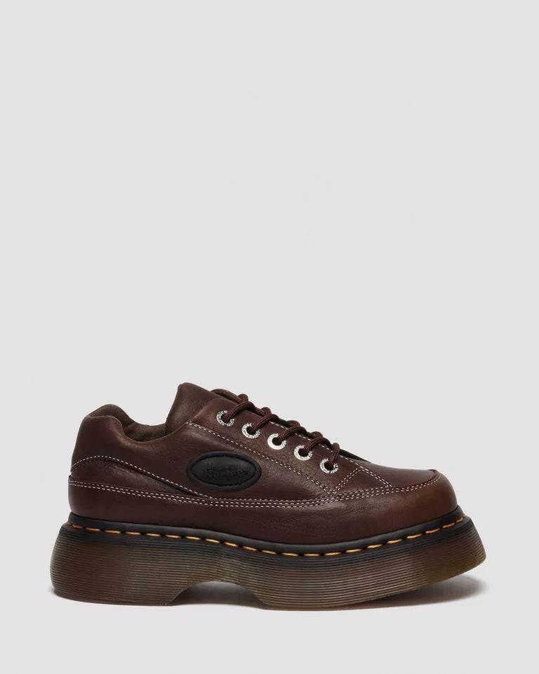 Dr. Martens Buzz 5-eye Grizzly leather shoes  -  Dark Brown — Grizzly