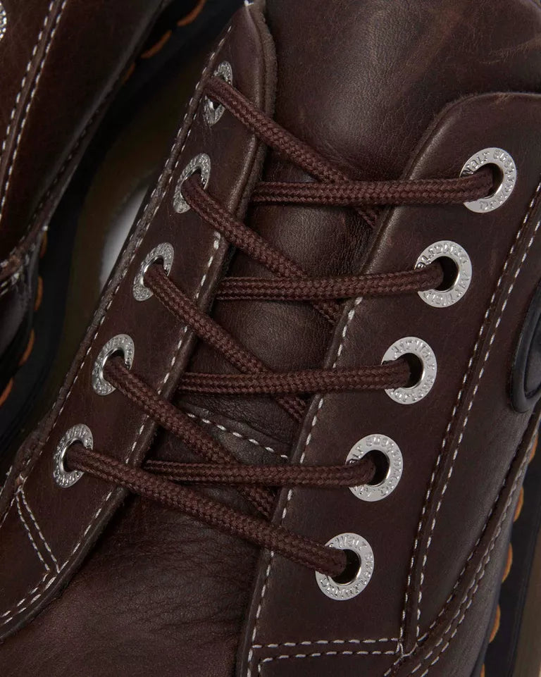 Dr. Martens Buzz 5-eye Grizzly leather shoes  -  Dark Brown — Grizzly