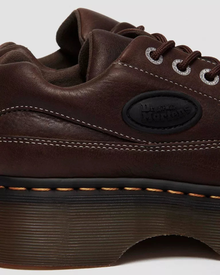 Dr. Martens Buzz 5-eye Grizzly leather shoes  -  Dark Brown — Grizzly