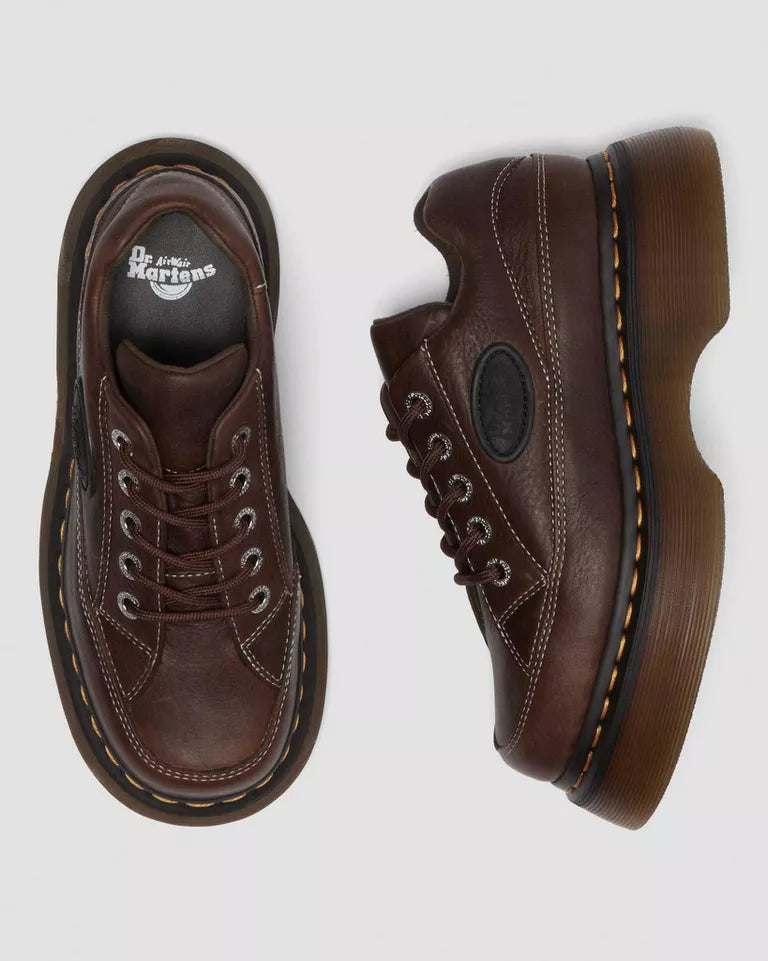 Dr. Martens Buzz 5-eye Grizzly leather shoes  -  Dark Brown — Grizzly