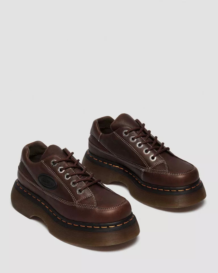 Dr. Martens Buzz 5-eye Grizzly leather shoes  -  Dark Brown — Grizzly