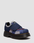 Dr. Martens Buzz Strap Mixed Material Shoes  -  Dark Blue & Grey