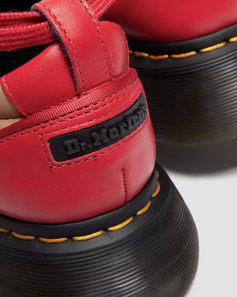 Dr. Martens BUZZ BALLERINA LEATHER SHOES  -  Red