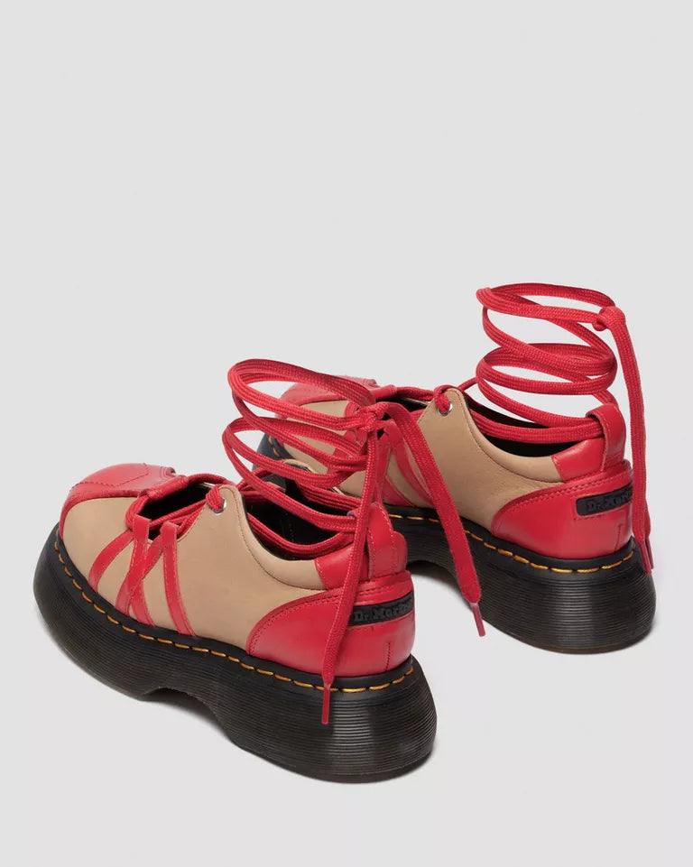 Dr. Martens BUZZ BALLERINA LEATHER SHOES  -  Red