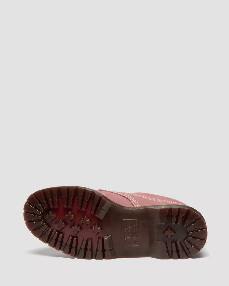 Dr. Martens Lowell Nubuck Moc Toe Shoes  -  Dusty Rose Pink — Milled Nubuck Wp