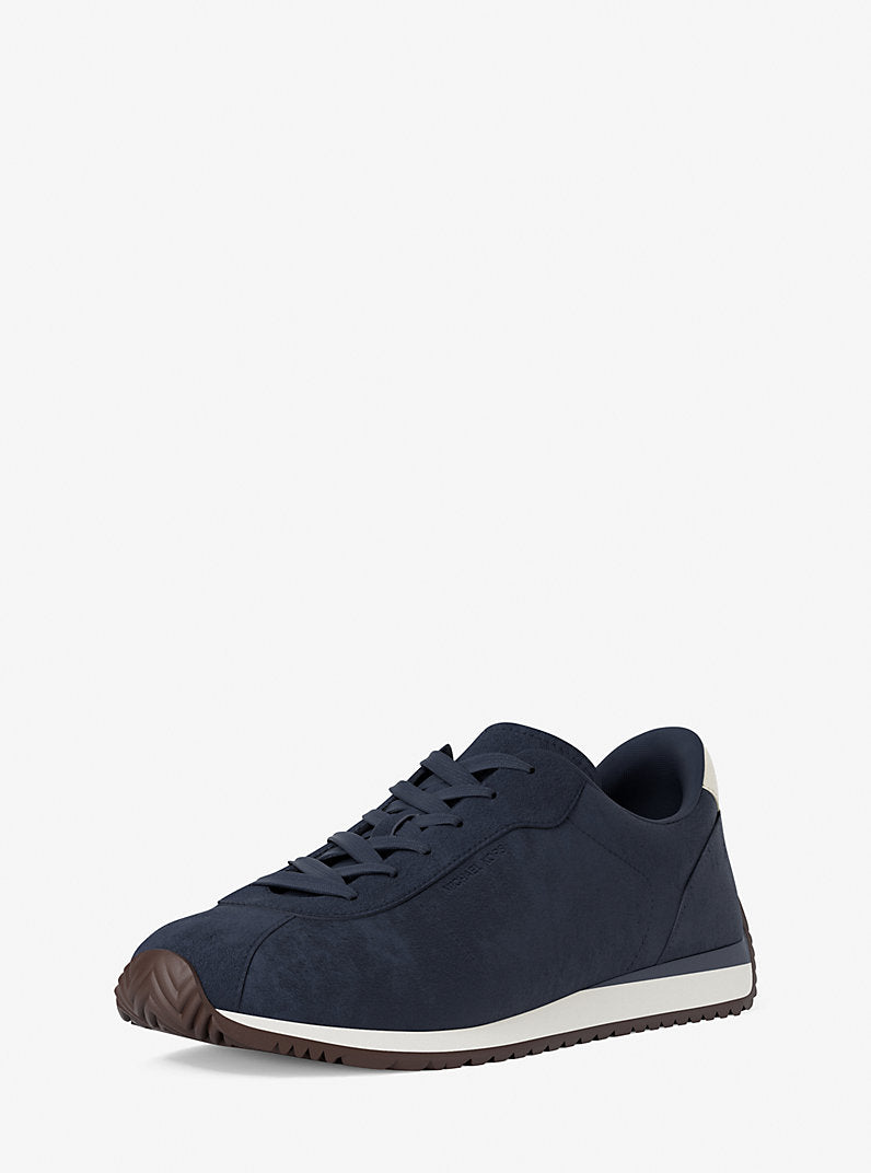 Michael Kors Rhodes Suede Trainer-NAVY