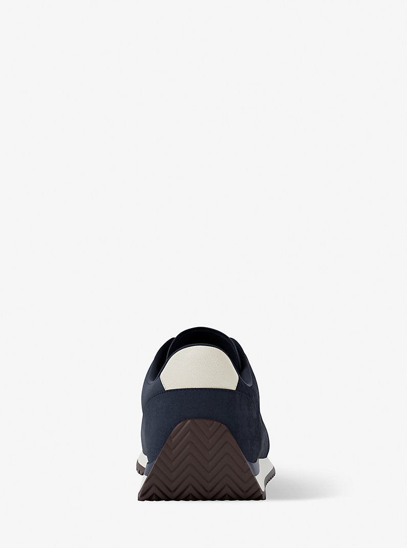 Michael Kors Rhodes Suede Trainer-NAVY