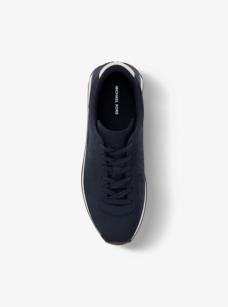 Michael Kors Rhodes Suede Trainer-NAVY