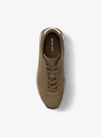 Michael Kors Rhodes Suede Trainer- HUSK