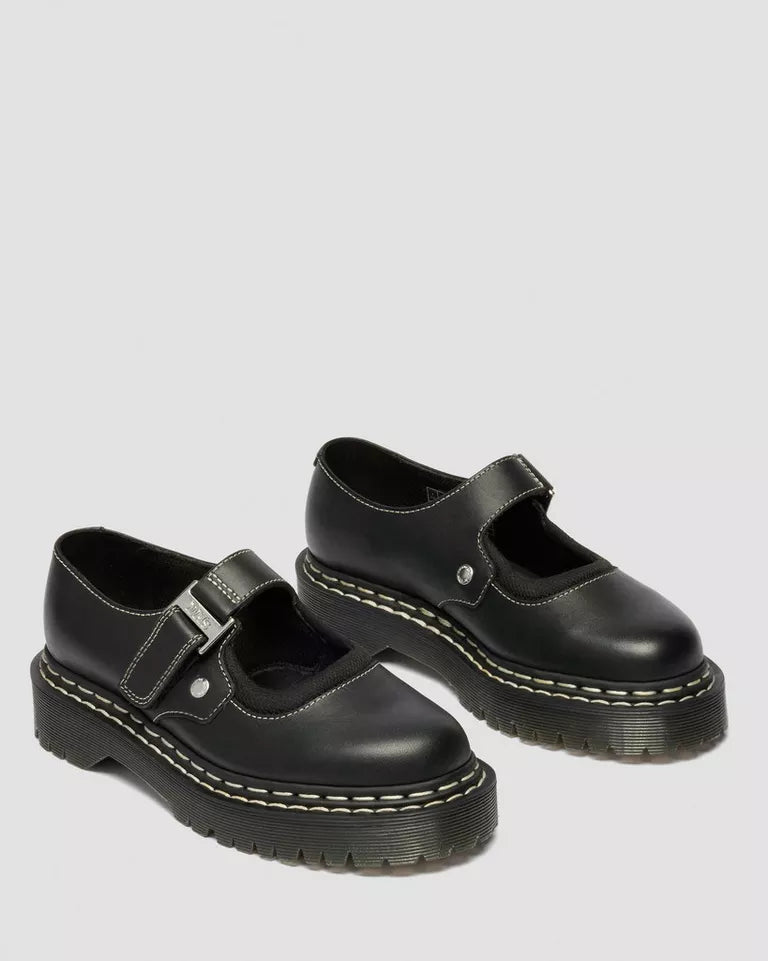 Dr. Martens Mary Jane Bex Double Stitch Leather Shoes  -  Black — Sendal