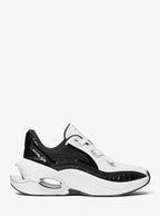 Michael Kors Toni Mixed-Media Trainer- BLACK/WHITE