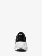 Michael Kors Toni Mixed-Media Trainer- BLACK/WHITE